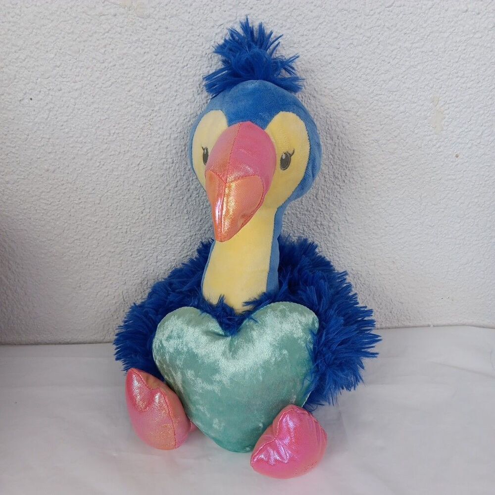 Neon Pastel Fluffy Dodo Plush Holding Heart Shiny Beak Feet Walmart Seasonal